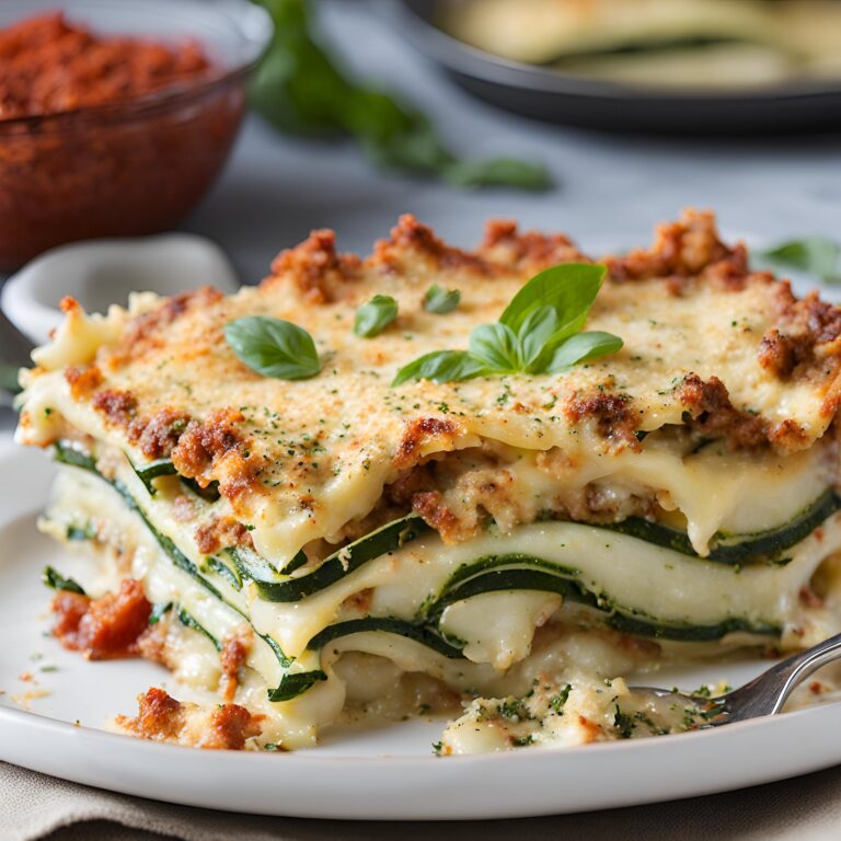 Spicy Zucchini Ricotta Lasagna with Oregano Breadcrumbs Recipe