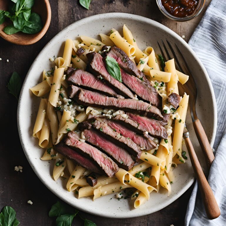 Steak Pasta with Gorgonzola