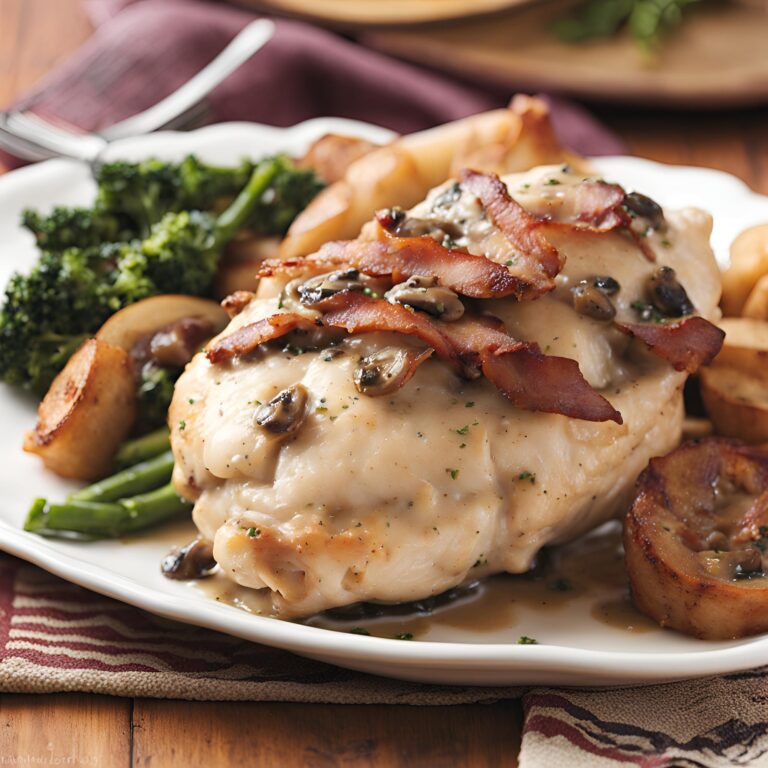 Bacon Mushroom Stuffed Chicken Recipe