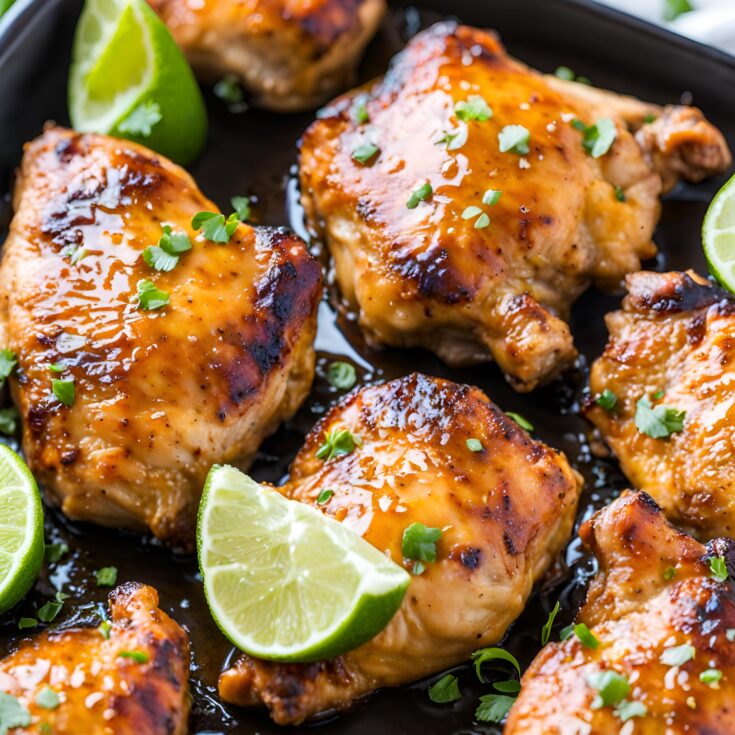 Baked Honey Lime Chicken Thighs