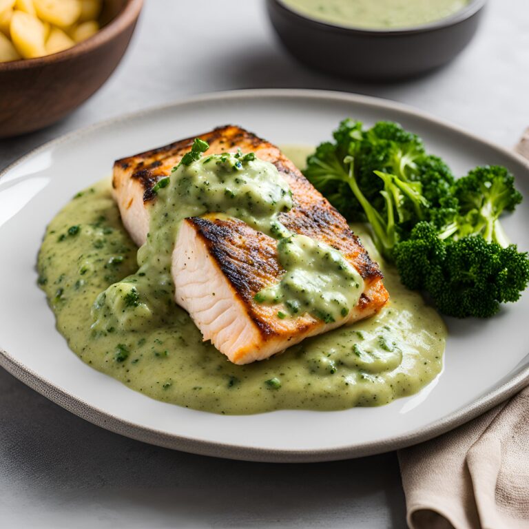 Baked Mahi Mahi with Parsley Sauce