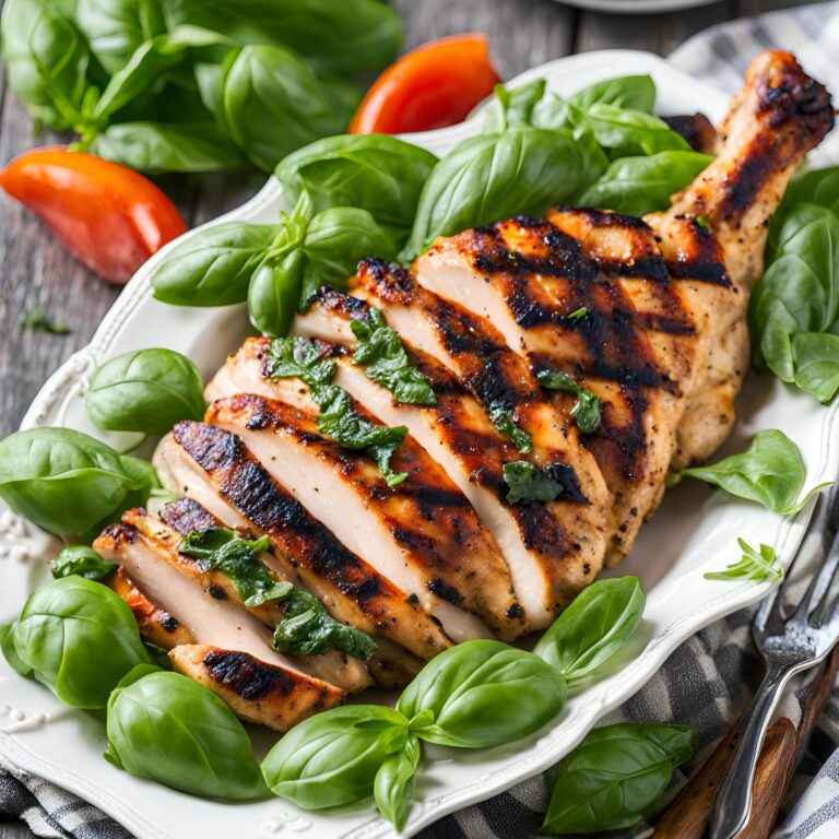 Honey Lemon Basil Grilled Chicken