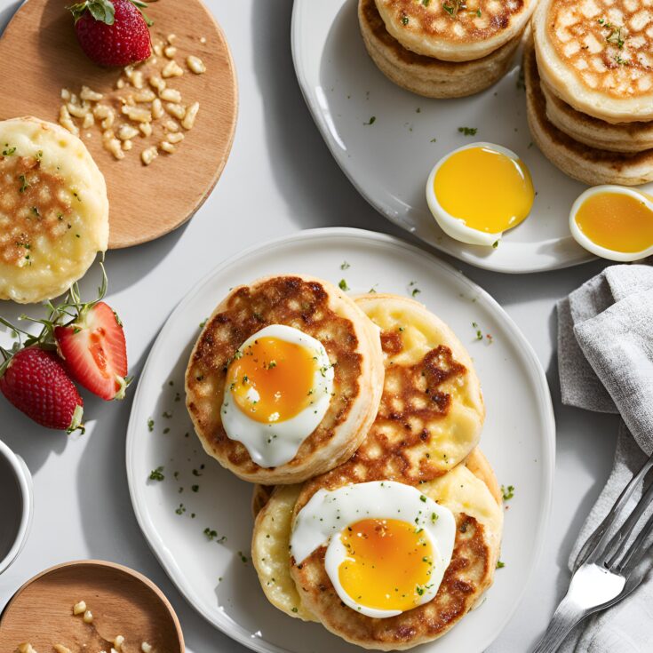 Breakfast Eggy Crumpets