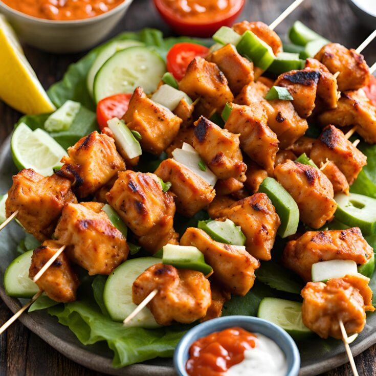 Buffalo Ranch Chicken Skewers