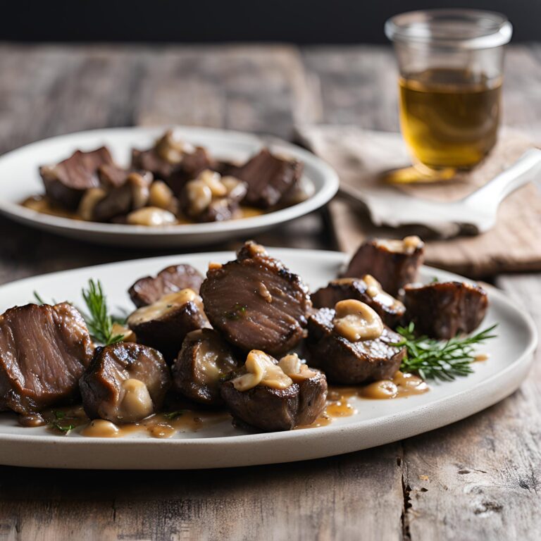 Buttered Steak Bites with Mushrooms