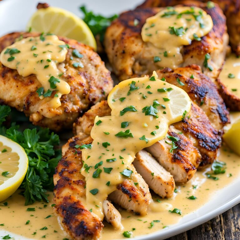 Cajun Chicken with Garlic Lemon Butter Sauce Recipe