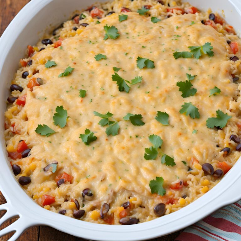 Chicken and Rice Queso Casserole Recipe