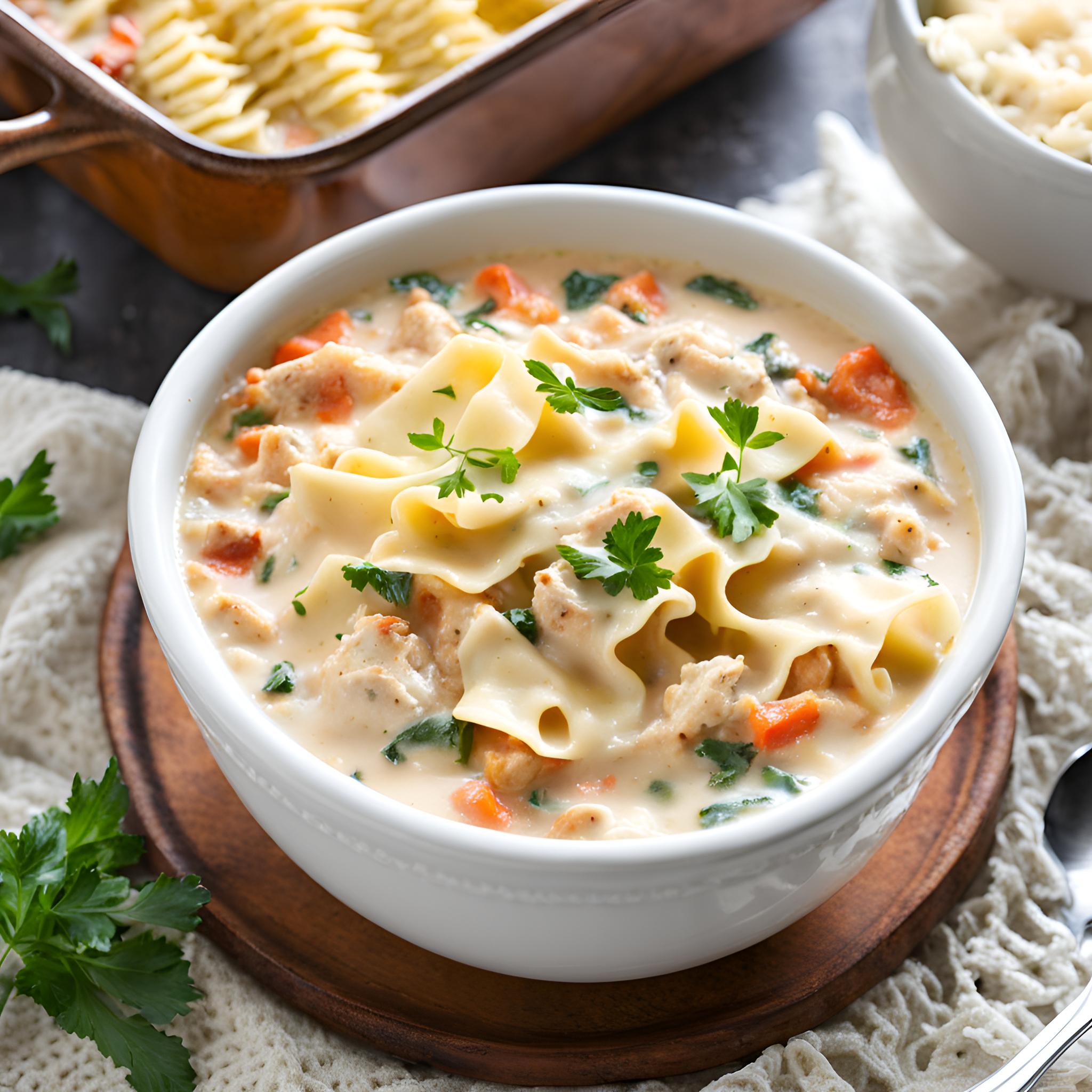 Creamy Chicken Lasagna Soup