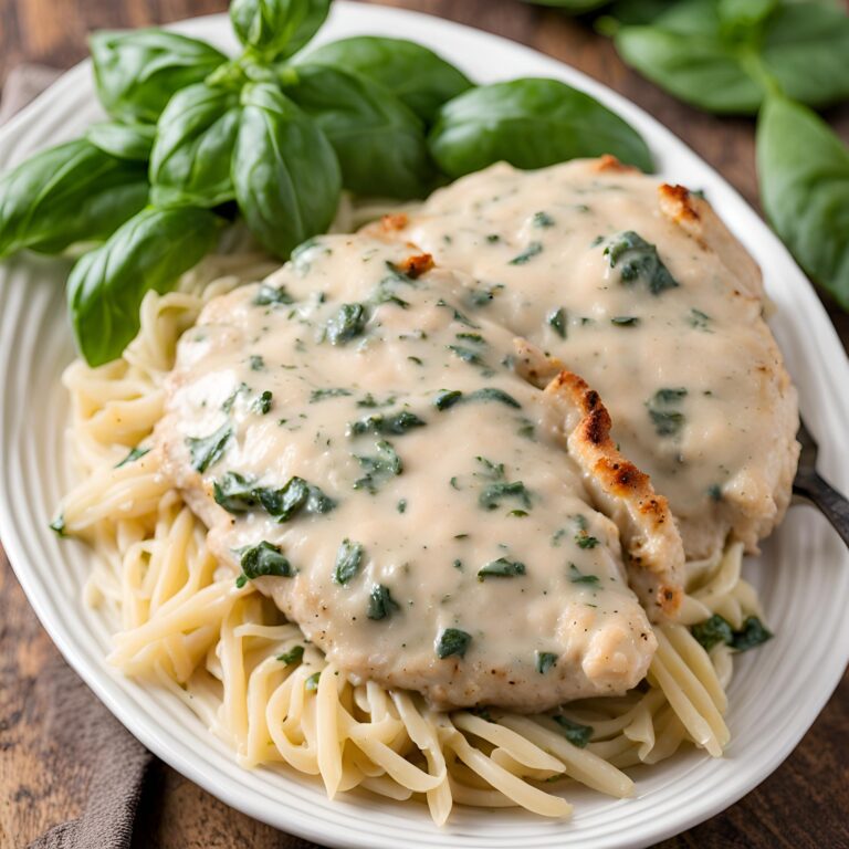 Creamy Parmesan Basil Chicken Recipe