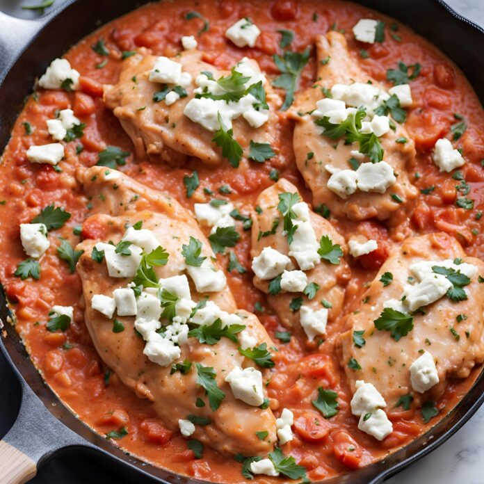 Creamy Tomato Chicken with Feta Recipe