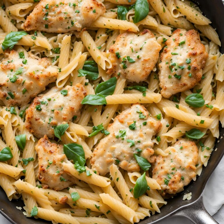 Easy Garlic Parmesan Chicken and Pasta Recipe