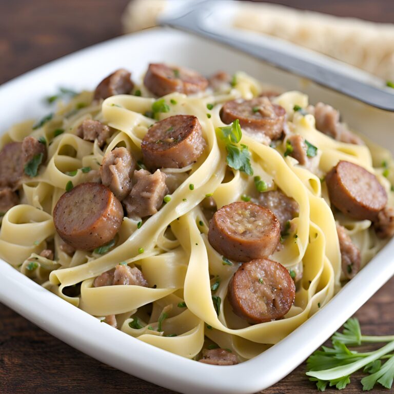 Fettuccine with Sausage and Leeks Recipe