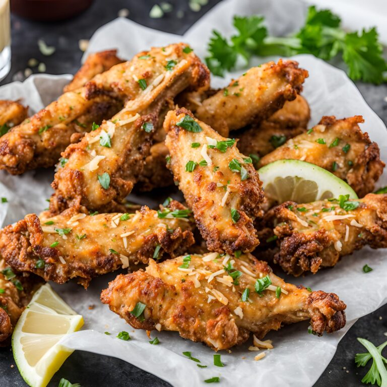 Garlic Parmesan Crispy Air Fried Chicken Wings