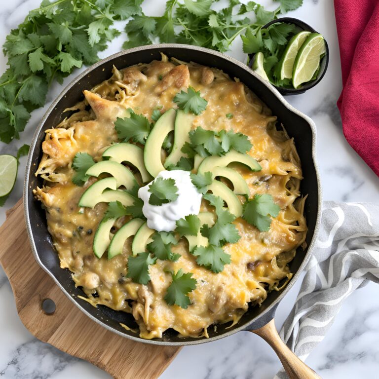 Green Chile Chicken Enchilada Skillet