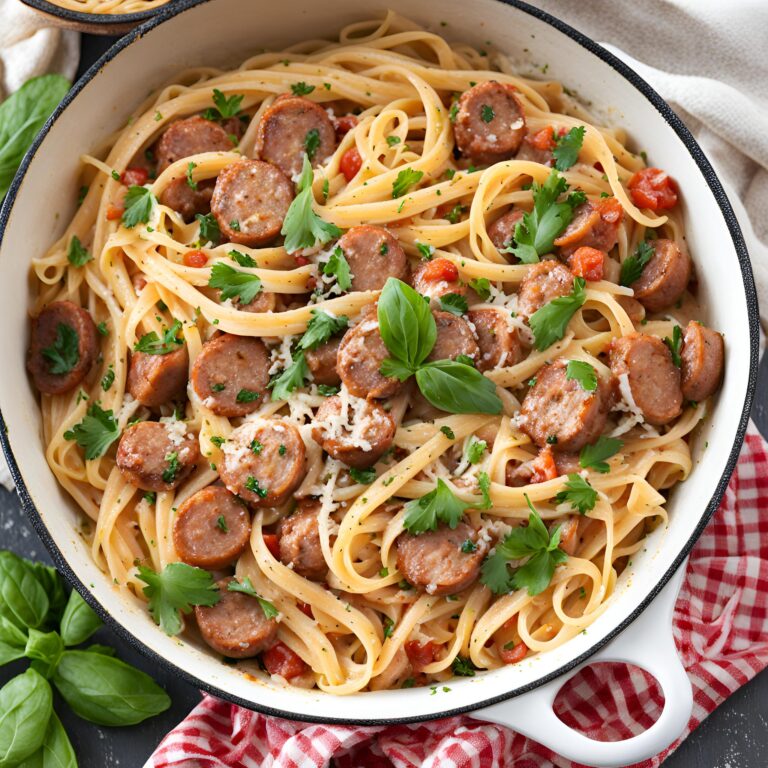 One Pot Sausage Linguine Recipe