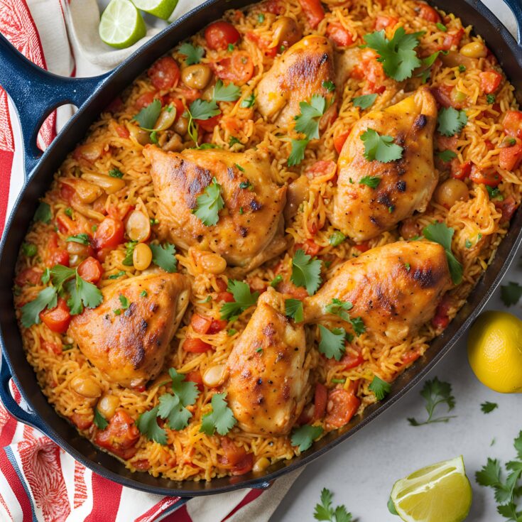 One Pot Spanish Chicken and Rice Recipe