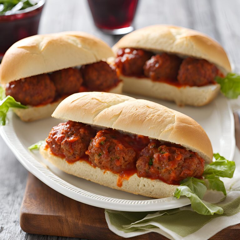 Oven Baked Meatball Sandwiches Recipe