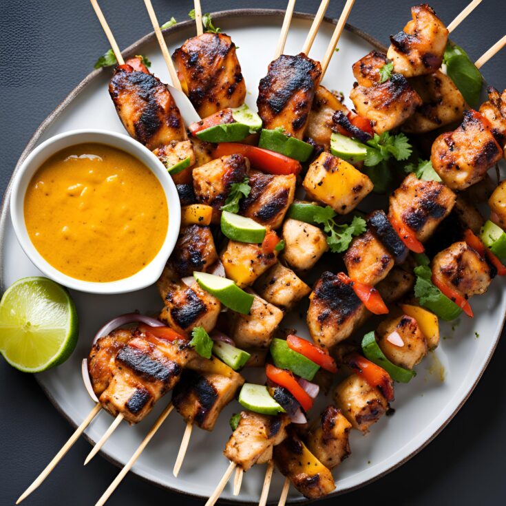 Peruvian Grilled Chicken Skewers