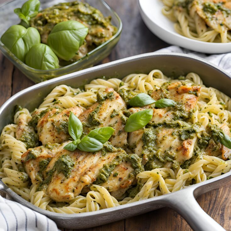 Pesto Chicken Recipe with Pasta