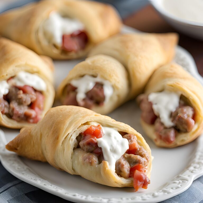 Rotel Sausage and Cream Cheese Crescents