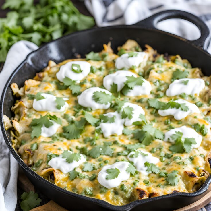 Salsa Verde Chicken Enchilada Skillet