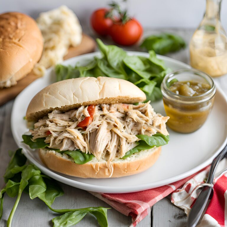 Slow Cooker Italian Chicken Sandwiches