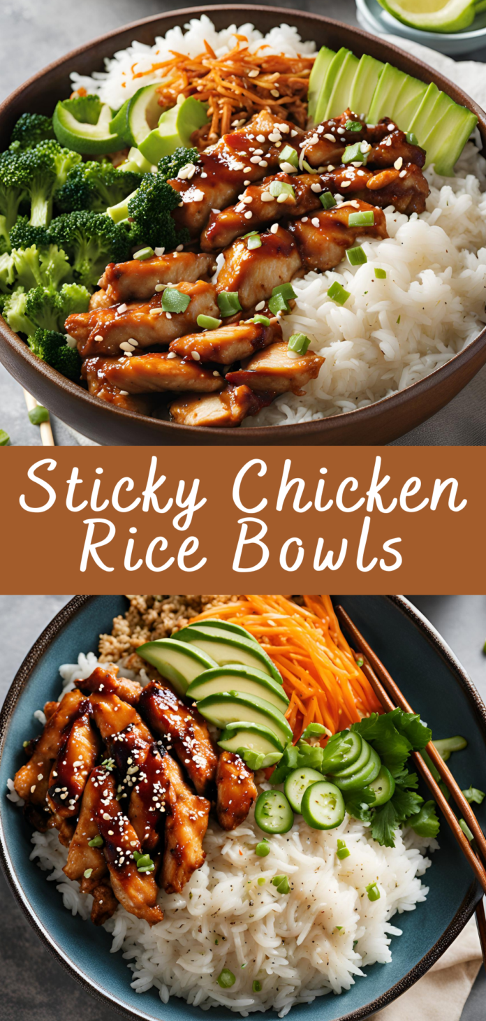 Sticky Chicken Rice Bowls Recipe Cheff Recipes Sticky Chicken Rice Bowls Recipe Cheff Recipes