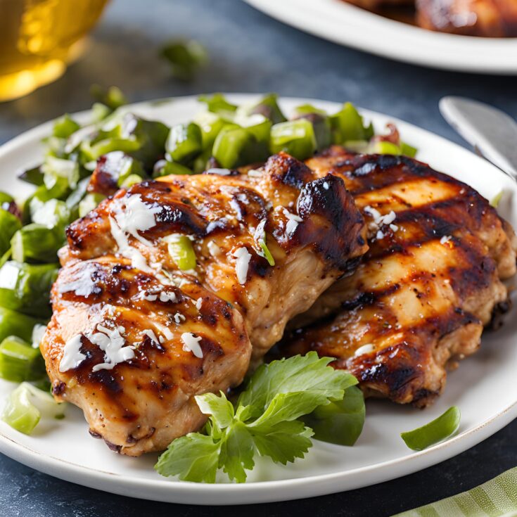 Sweet grilled chicken thighs Recipe