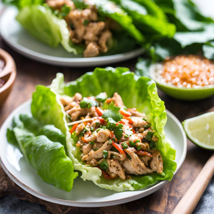 Thai Chicken Lettuce Wraps