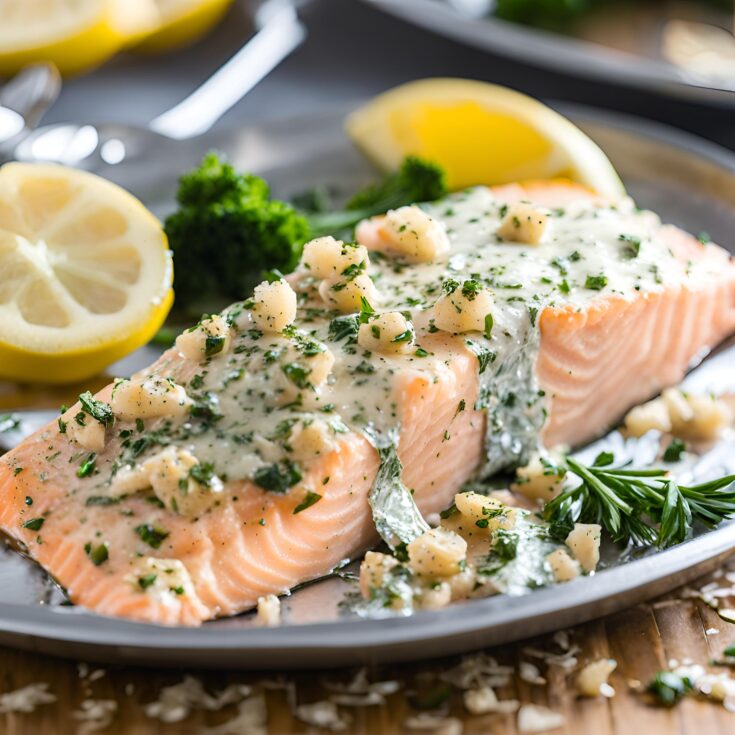 Baked Parmesan Garlic Herb Salmon in Foil Recipe