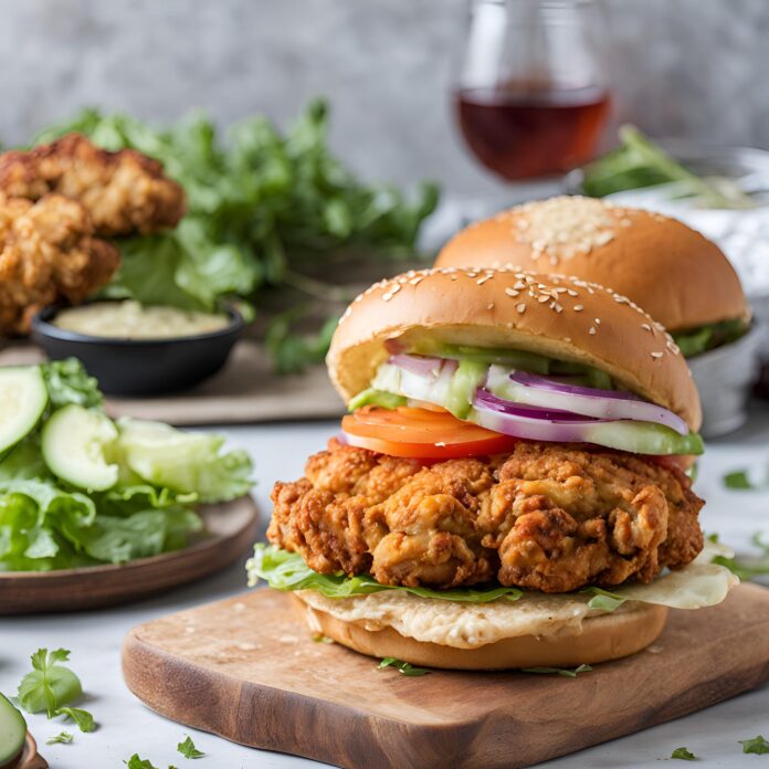 Buttermilk Fried Crispy Chicken Burger Recipe