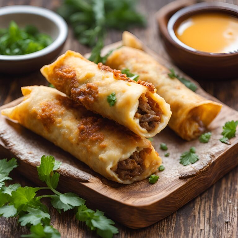 Cheeseburger Egg Rolls Recipe