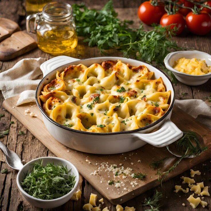 Cheesy Baked Tortellini Recipe