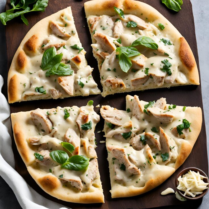 Chicken Alfredo Flatbread Recipe