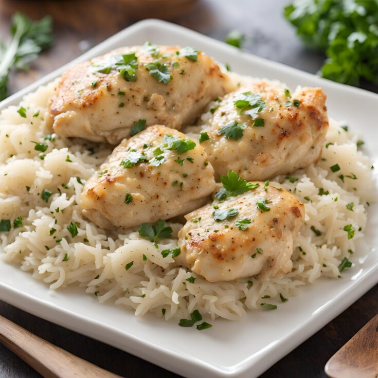 Chicken with Garlic Parmesan Rice Recipe