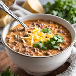 Creamy Cheesy Ground Beef Taco Soup Recipe | Cheff Recipes
