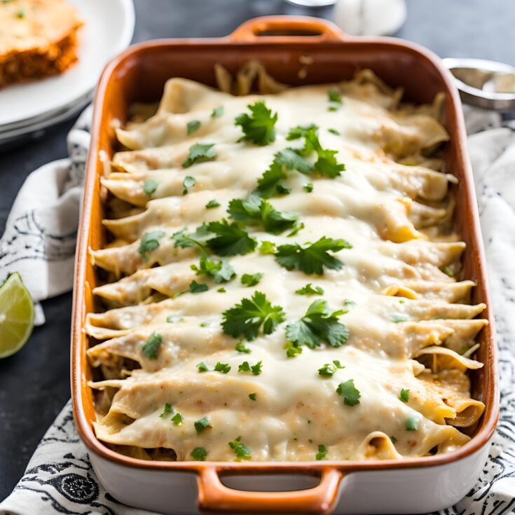 Creamy White Chicken enchiladas Casserole Recipe