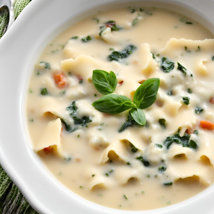 Creamy White Lasagna Soup Recipe