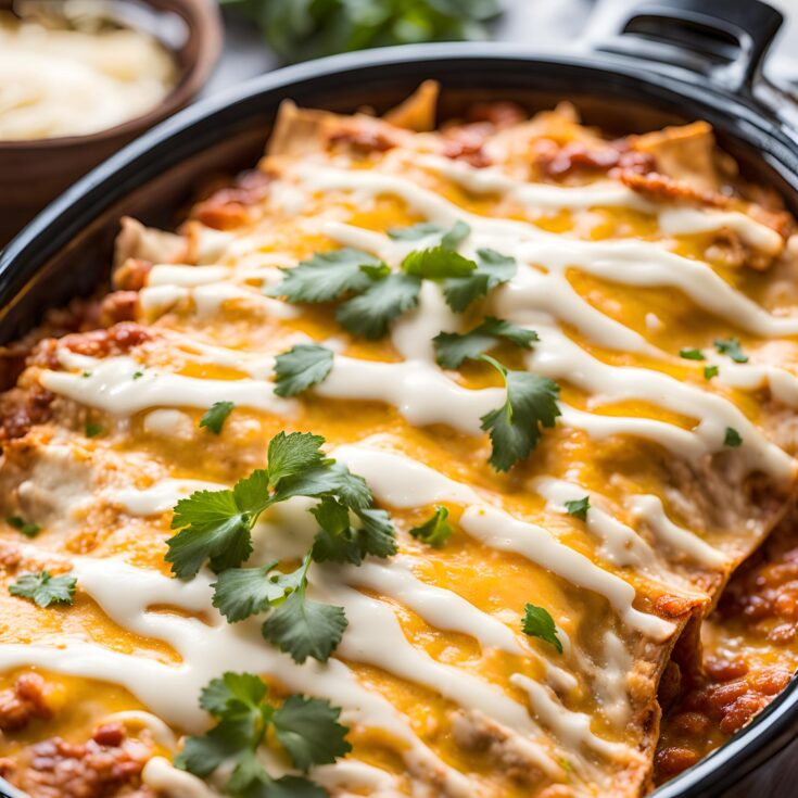 Crockpot Chicken Enchiladas Casserole Recipe