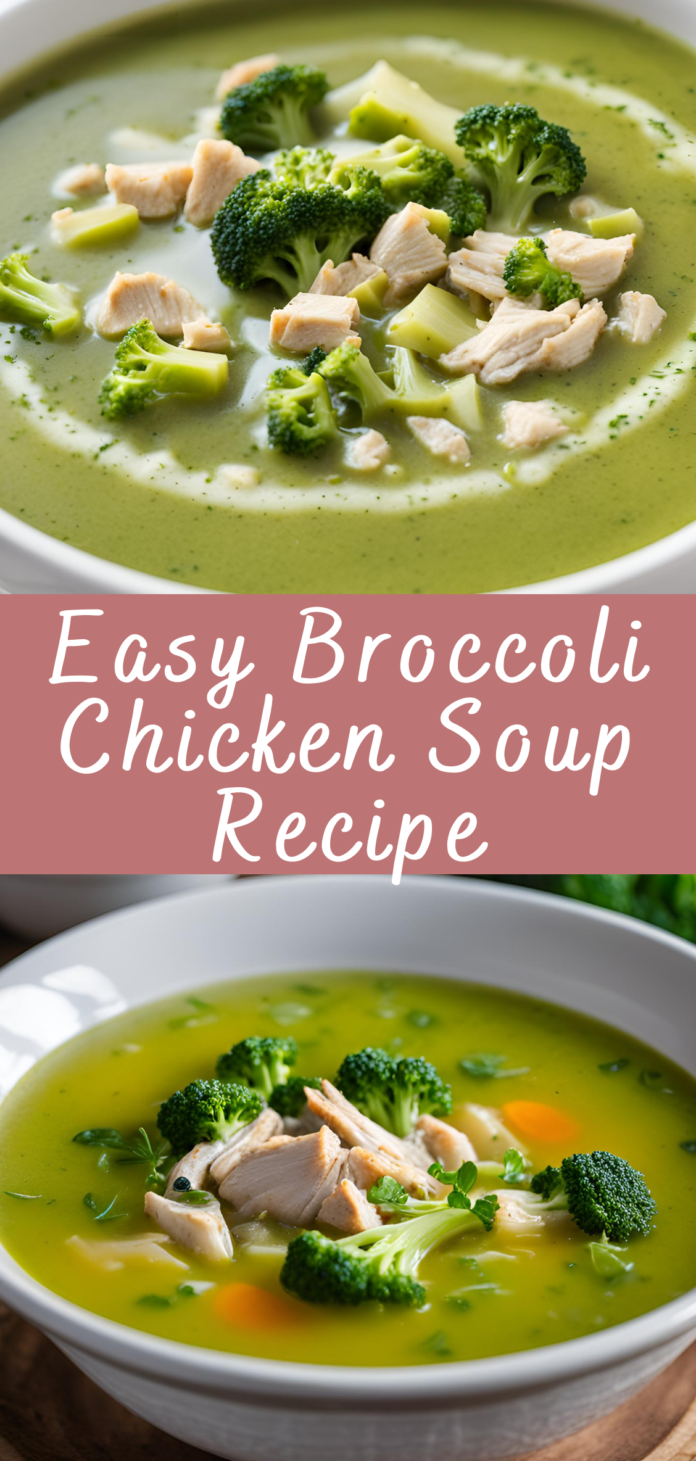 Easy Broccoli Chicken Soup Recipe | Cheff Recipes