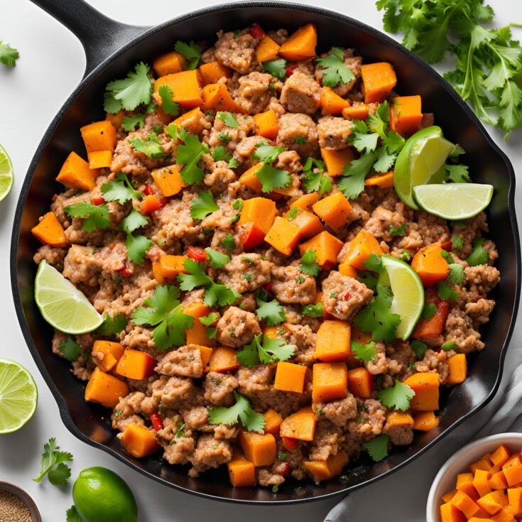 Ground Turkey and Sweet Potato Taco Skillet Recipe