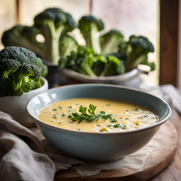 High Protein Broccoli Cheddar Soup Recipe