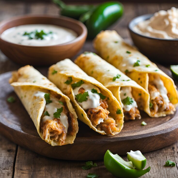 Jalapeño Popper Chicken Flautas Recipe