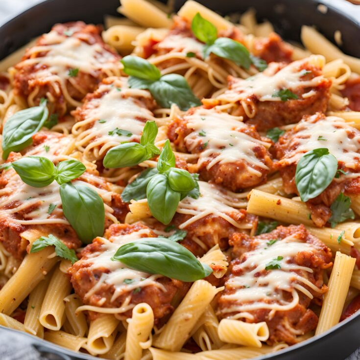 One Pot Chicken Parmesan Pasta Recipe