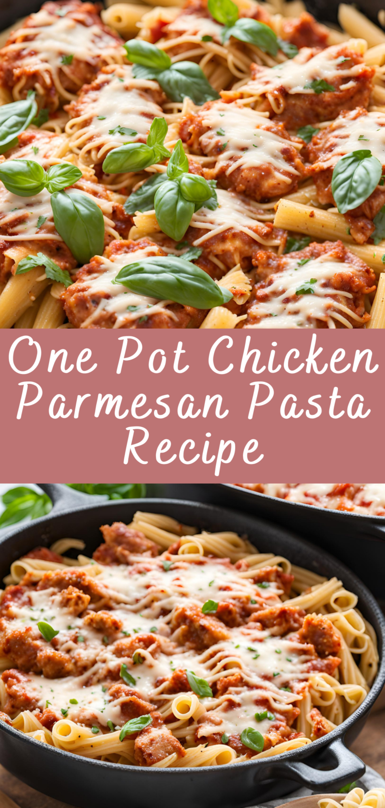 One Pot Chicken Parmesan Pasta Recipe | Cheff Recipes