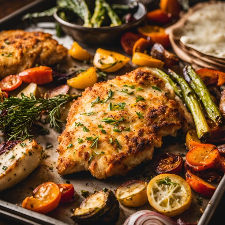 Parmesan Crusted Chicken Sheet Pan Recipe