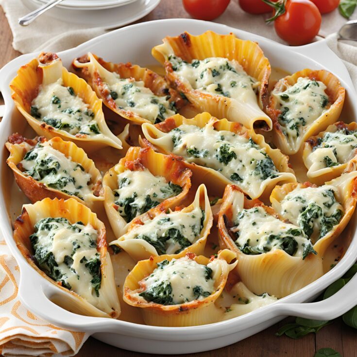 Spinach and Ricotta Stuffed Jumbo Shells Recipe