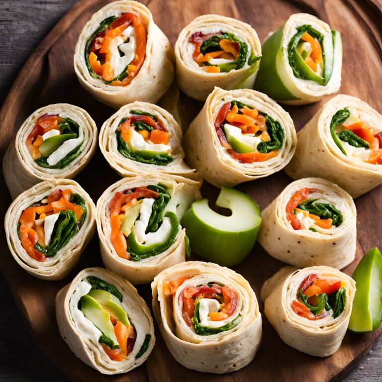 Vegetable Cream Cheese Tortilla Roll Ups Recipe