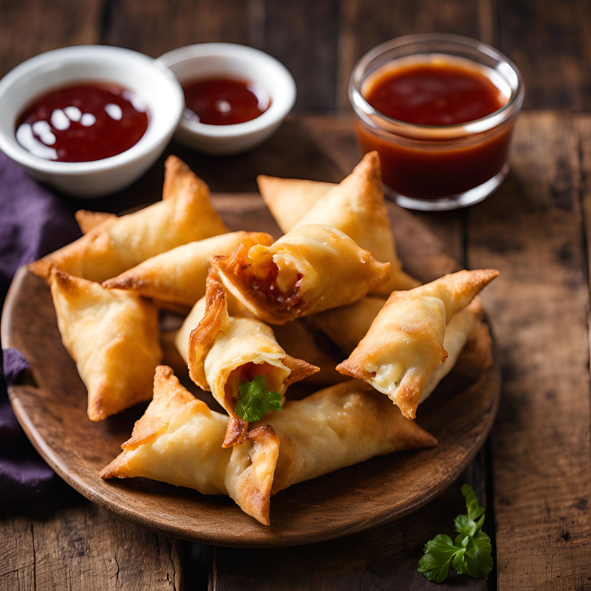 Baked Cream Cheese Rangoon Rolls Recipe | Cheff Recipes