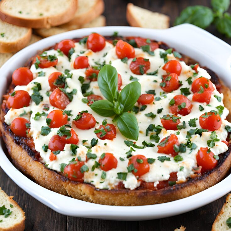 Baked Goat Cheese Bruschetta Dip Recipe